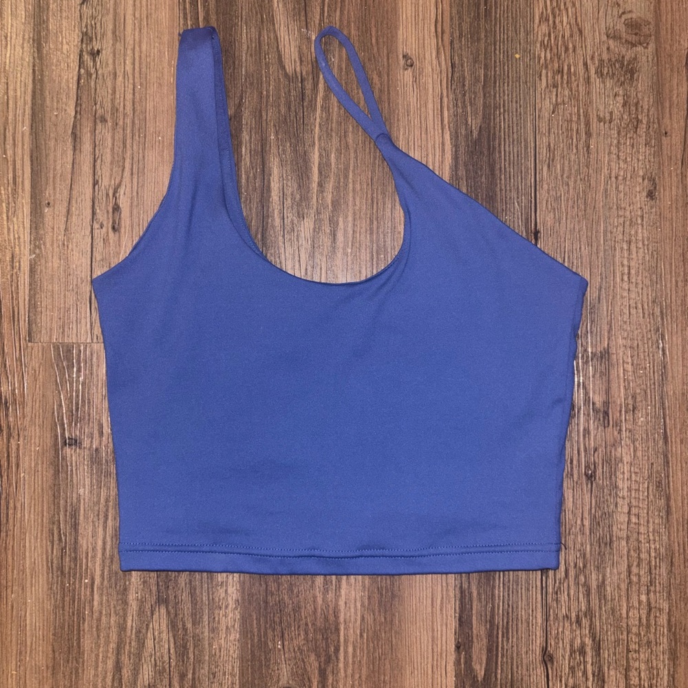 ReoRia Royal Blue Asymmetrical Crop Top